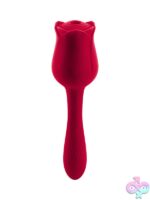 Platinum Hearts Flower Power Dual Stimulator in Red - Image 2