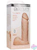 8-inch dual-density realistic beige dildo in TRUSKYN silicone by Doc Johnson