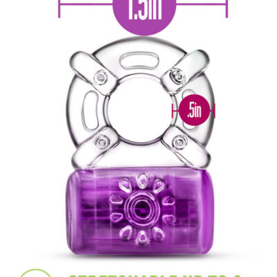 Play With Me Pleaser Rechargeable C-Ring in blue by Blush — vibrating cock ring with 5 modes