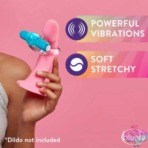 Play With Me  Delight Vibrating C-Ring - Blue - Image 3