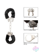 Black Furry Play Cuffs - Image 8