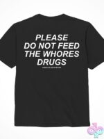 Bold black cotton statement graphic tee by Assholes Live Forever
