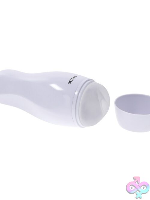 Pleasure Can Vibrating Stroker In White By Selopa - Image 2