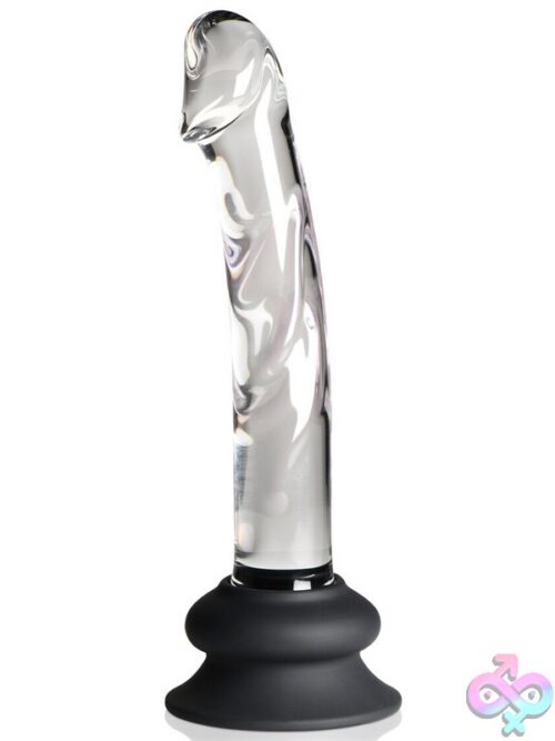 Pleasure Crystals 7&Quot; Glass Dildo With Silicone Base - Image 2