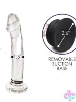 Pleasure Crystals 7" Glass Dildo With Silicone Base - Image 3