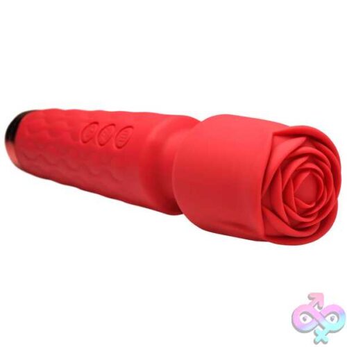 Pleasure Rose 10X Silicone Wand With Rose Attachment - Red - Image 6
