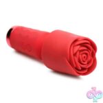 Pleasure Rose-Petite Mini Silicone Rose Wand - Red