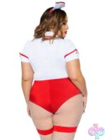 Plus Nurse Feelgood Sexy Costume - 1x/2x - White / Red - Image 2