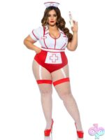 Plus Nurse Feelgood Sexy Costume - 1x/2x - White / Red - Image 5