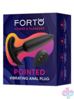 Forto pointed vibrating anal plug with wireless remote in black and green