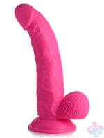 Pink 7.5 Inch Pop Pecker Toy With Balls - Image 8