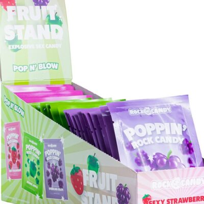 Popping Rock Candy 36ct fruit flavor display assortment for couples by Rock Candy