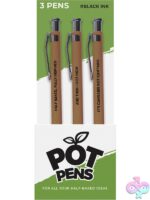 Cannabis gag gift pens Pot Pens 3-Pack by Wood Rocket in bright green
