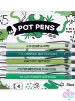 Multicolor novelty ballpoint pen 5-pack gag gift set by Wood Rocket