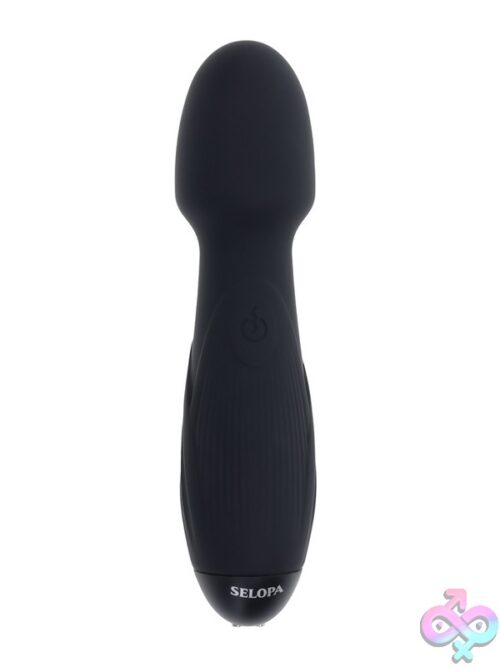 Power Trip Silicone Wand Vibrator In Black - Image 2