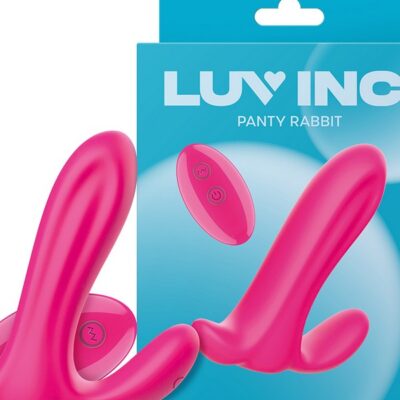 Pink silicone panty rabbit vibrator by Luv Inc