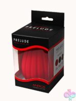 Red medical-grade silicone enema bulb kit with one-way nozzle by Aneros