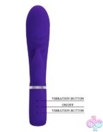 Prescott Super Soft Rabbit Silicone Vibrator - Purple - Image 2
