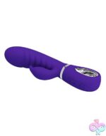 Prescott Super Soft Rabbit Silicone Vibrator - Purple - Image 3