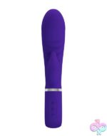 Prescott Super Soft Rabbit Silicone Vibrator - Purple - Image 4