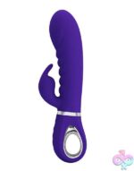 Prescott Super Soft Rabbit Silicone Vibrator - Purple - Image 5