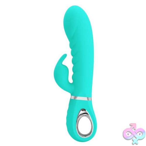 Prescott Super Soft Rabbit Silicone Vibrator - Vibrator -Teal - Image 5
