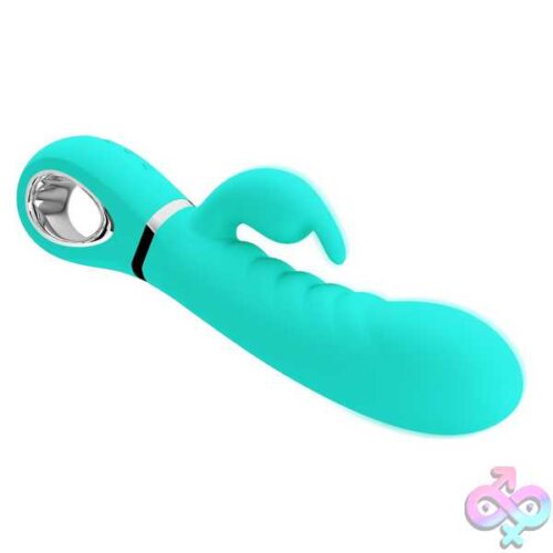 Prescott Super Soft Rabbit Silicone Vibrator - Vibrator -Teal - Image 6