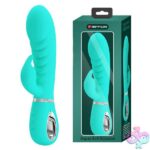 Prescott Super Soft Rabbit Silicone Vibrator - Vibrator -Teal - Image 7