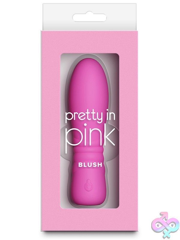 Discreet-Toys-Pretty-In-Pink-Blush-Pink-Nu-Nsn-0365-04 Pretty In Pink Compact Pink Silicone Rechargeable Bullet Vibe With Led Base By Ns Novelties