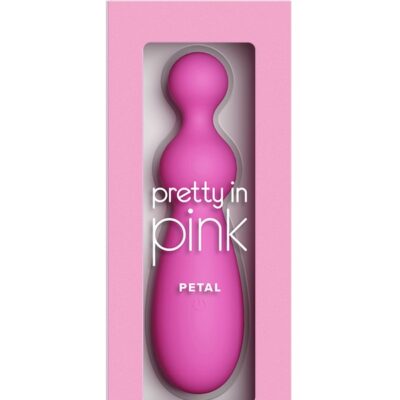 Petal beaded pink silicone vibrator with digital display by Ns Novelties