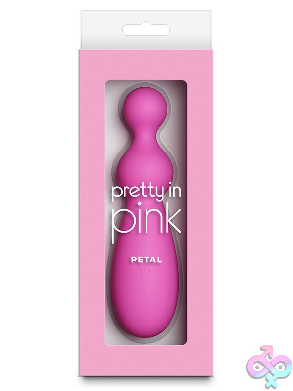 Discreet-Toys-Pretty-In-Pink-Petal-Pink-Nu-Nsn-0365-14 Petal Beaded Pink Silicone Vibrator With Digital Display By Ns Novelties