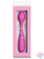 Poseable pink silicone dual-motor vibrator Rosé by Ns Novelties shown against a clean white background
