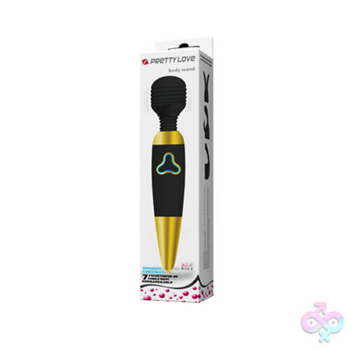 Pretty Love Sex Toys - Pretty Love Body Wand With Led Light - Black and  Gold