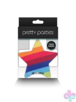 Rainbow cross and star adhesive nipple pasties two pair by NS Novelties
