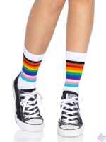 Pride Crew Socks - One Size - Rainbow - Image 2