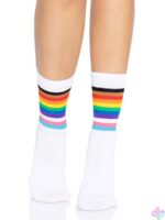 Pride Crew Socks - One Size - Rainbow - Image 3