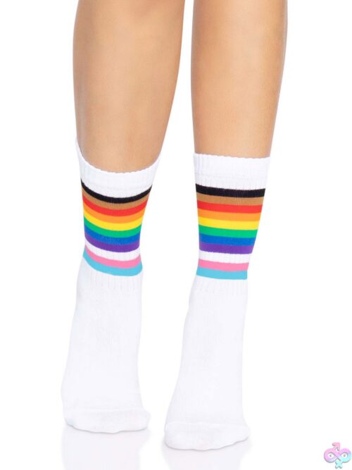 Pride Crew Socks - One Size - Rainbow - Image 3