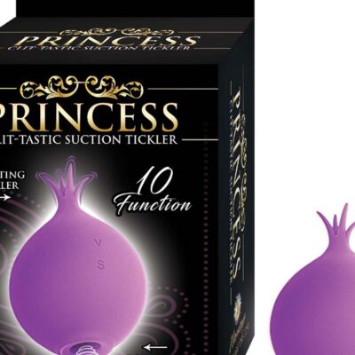 Princess Clit-Tastic Suction Tickler dual-end air-pulse clitoral stimulator in purple