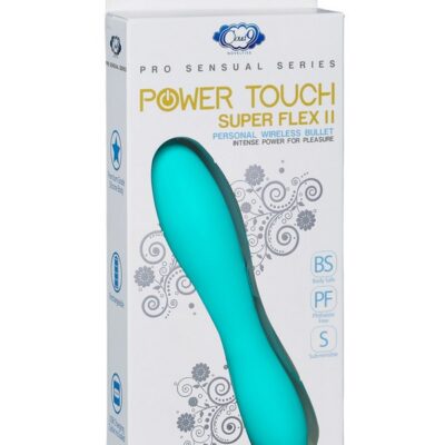 Super Flex II bendable teal silicone rechargeable bullet vibrator by Cloud 9