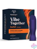 Purple compact bullet vibrator with 27 vibration modes by Promescent