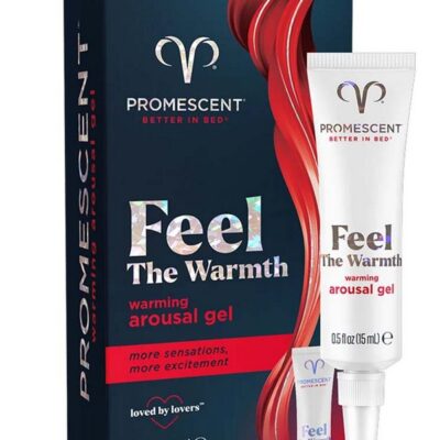 Clear warming arousal gel in a 15ml bottle by Promescent