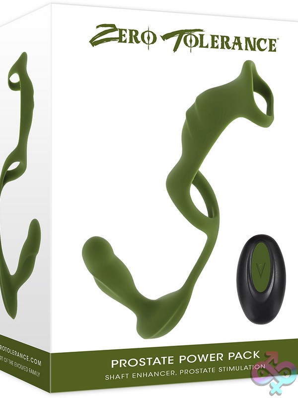 Discreet-Toys-Prostate-Power-Pack-Nu-Ze-Rs-6978-2 Green Liquid Silicone Dual-Ring Harness And Prostate Plug Set With Remote By Zero Tolerance Toys