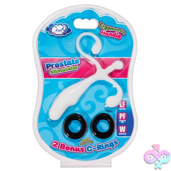 Discreet-Toys-Prostate-Stimulator-Kit-White-W-C-Rings-Wtc85226 Prostate Stimulator Kit White W/C Rings - Image 1
