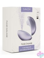 Svakom Pulse Galaxie metallic lilac air-pulse clitoral stimulator with starlight charging dock by Svakom