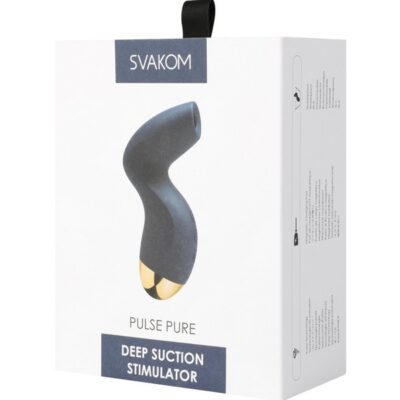 Pulse Pure dark blue air-pulse silicone toy by Svakom on a neutral background