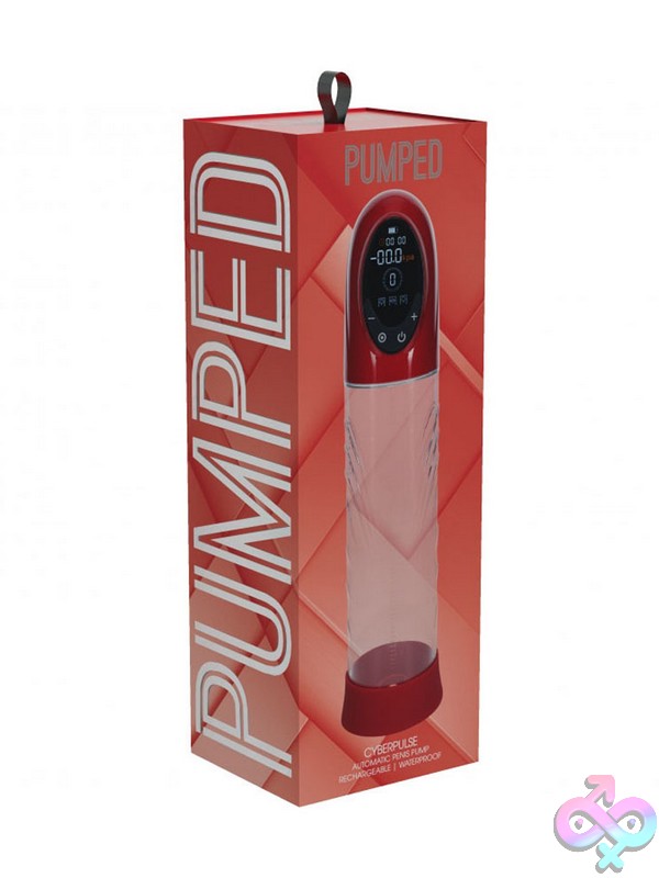 Discreet-Toys-Pumped-Cyberpulse-Metallic-Red-Nu-St-Pmp060Mrd Cyberpulse Automatic Pump Metallic Red With Silicone Sleeve By Shots Toys