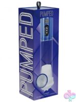 Pumped Hyperlift Masturbator Metallic electric penis pump in clear and white finishes