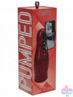 Metallic red Pumped Virtuo multi-function masturbator with suction, vibration, and warming by Shots Toys