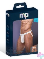 Pure Comfort Sport Jock in white with support pouch and no-roll waistband by Male Power