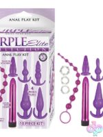 10-piece purple beginner anal play kit with plugs, beads, rings, and vibrator by Nasstoys